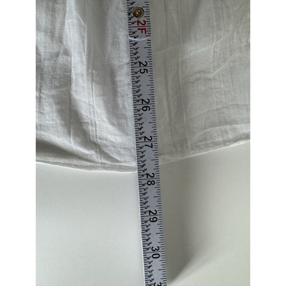 Handmade Mexican Embroidered Cotton Gauze Tunic Blouse Size S White Peasant - Picture 11 of 11